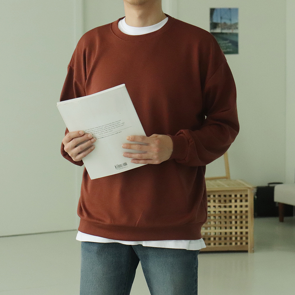남자맨투맨 남자긴팔티 빅사이즈 오버핏 커플맨투맨 이미지 3