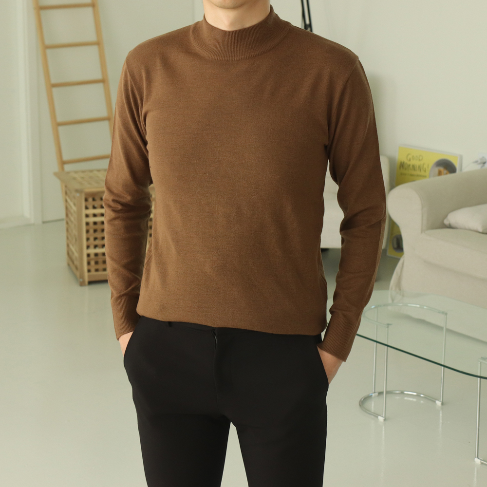 남자니트 이너 목폴라 반목폴라 남자캐시미어니트 이미지 3