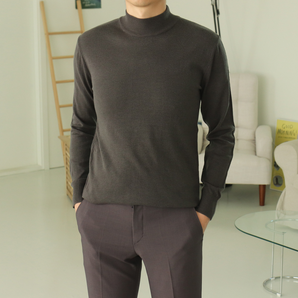 남자니트 이너 목폴라 반목폴라 남자캐시미어니트 이미지 2