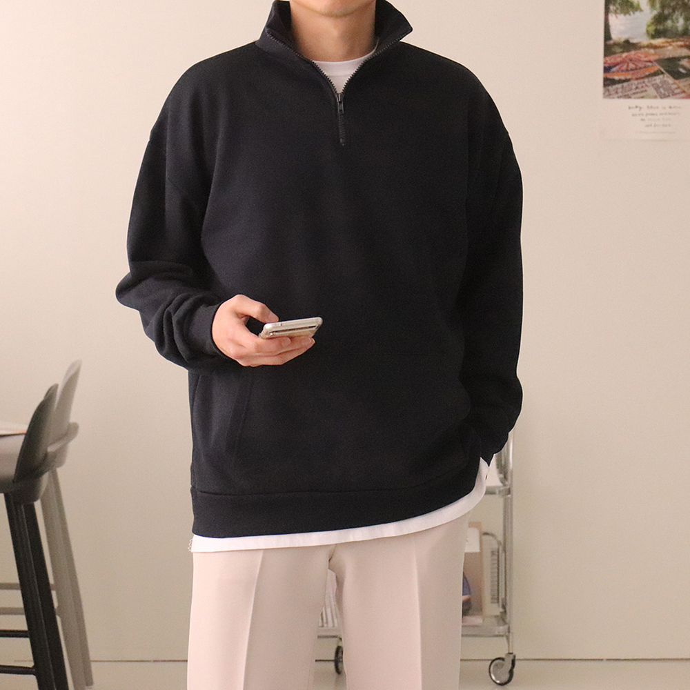 1+1 남자 기모 아노락 맨투맨 이미지 3