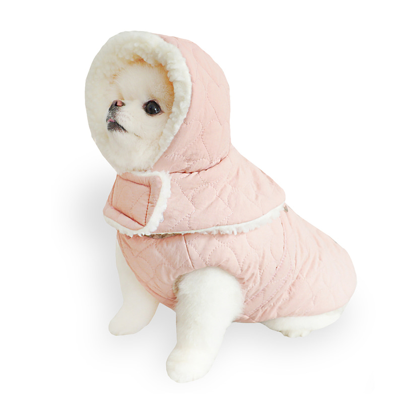 초코펫하우스 강아지패딩 하네스 강아지옷 산책왕 패딩 S