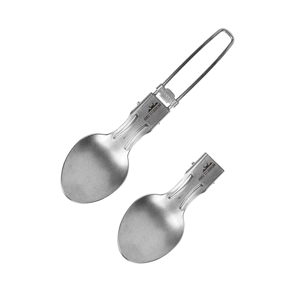 AMG 티타늄 폴딩 스푼 숟가락 수저 접이식 티탄 캠핑 등산 백패킹