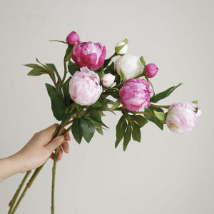 수입 작약 봉우리 실크 플라워 조화 인테리어 꽃병 화병 장식 소품 실사용 후기 | 효과 있을까? - 상품 이미지 4