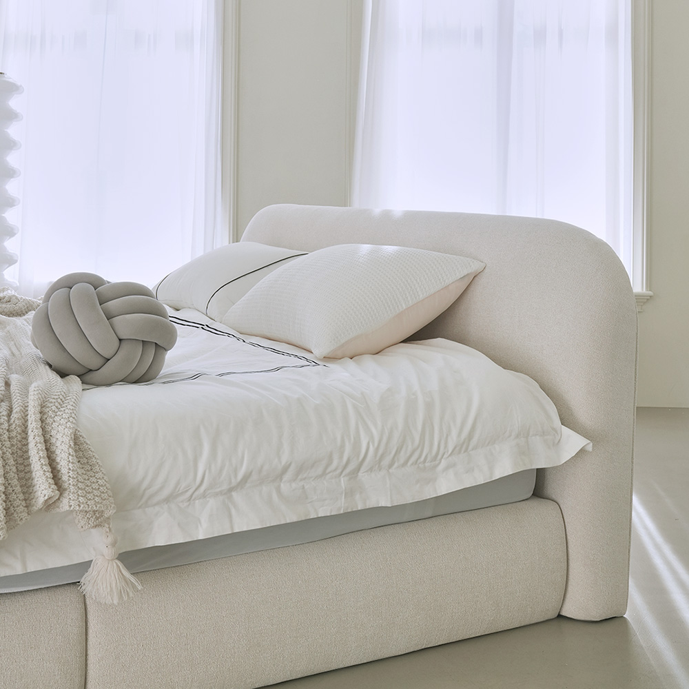 슬립퍼 티라 신혼부부 패브릭 침대 저상형 호텔침대 프레임 퀸 D/Q