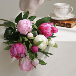 수입 작약 봉우리 실크 플라워 조화 인테리어 꽃병 화병 장식 소품 실사용 후기 | 효과 있을까? - 상품 이미지 2