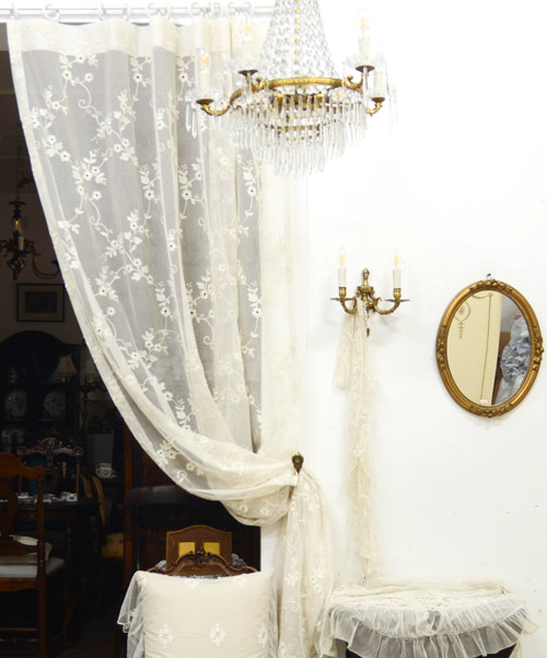 수입 고급 앤틱 레이스 커튼 맞춤 제작 망사 커텐 (유럽 수출상품)