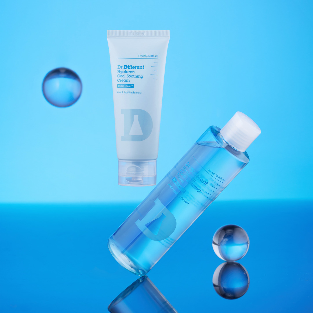 닥터디퍼런트 히알루론 쿨 토너 300ml& 수딩 크림 100ml/대용량 즉각 수분 쿨링 - 상세 이미지 2