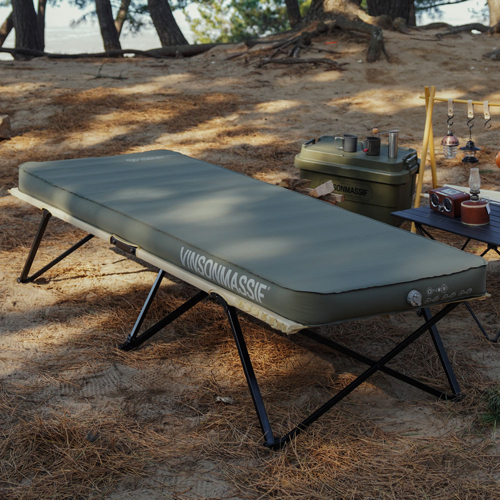 빈슨메시프 카스테라 자충매트 차박 피크닉 캠핑매트 휴대용 에어매트 싱글, 10cm, 카키