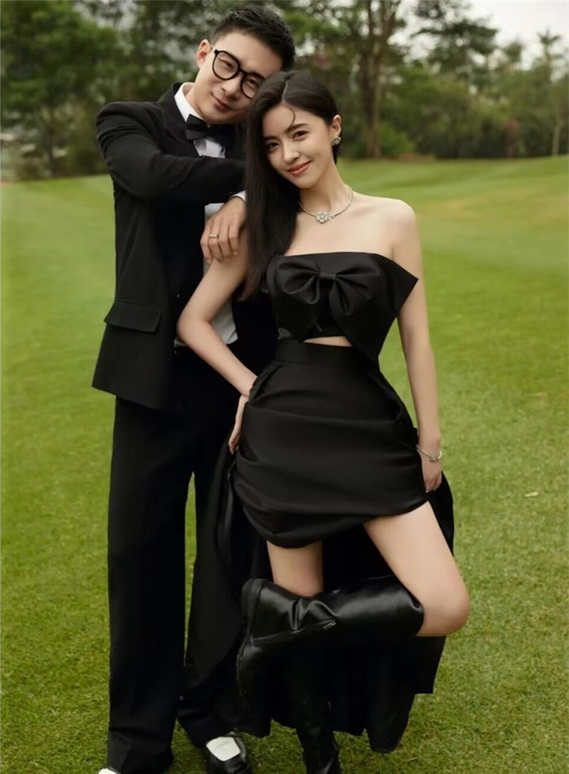 튜브탑 투피스 화보촬영 영화 파티 여행 테마 야외스튜디오촬영 셀프웨딩블랙드레스 이미지 4