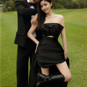 튜브탑 투피스 화보촬영 영화 파티 여행 테마 야외스튜디오촬영 셀프웨딩블랙... 착용 후기 | 사이즈/핏 총정리 - 상품 이미지 4