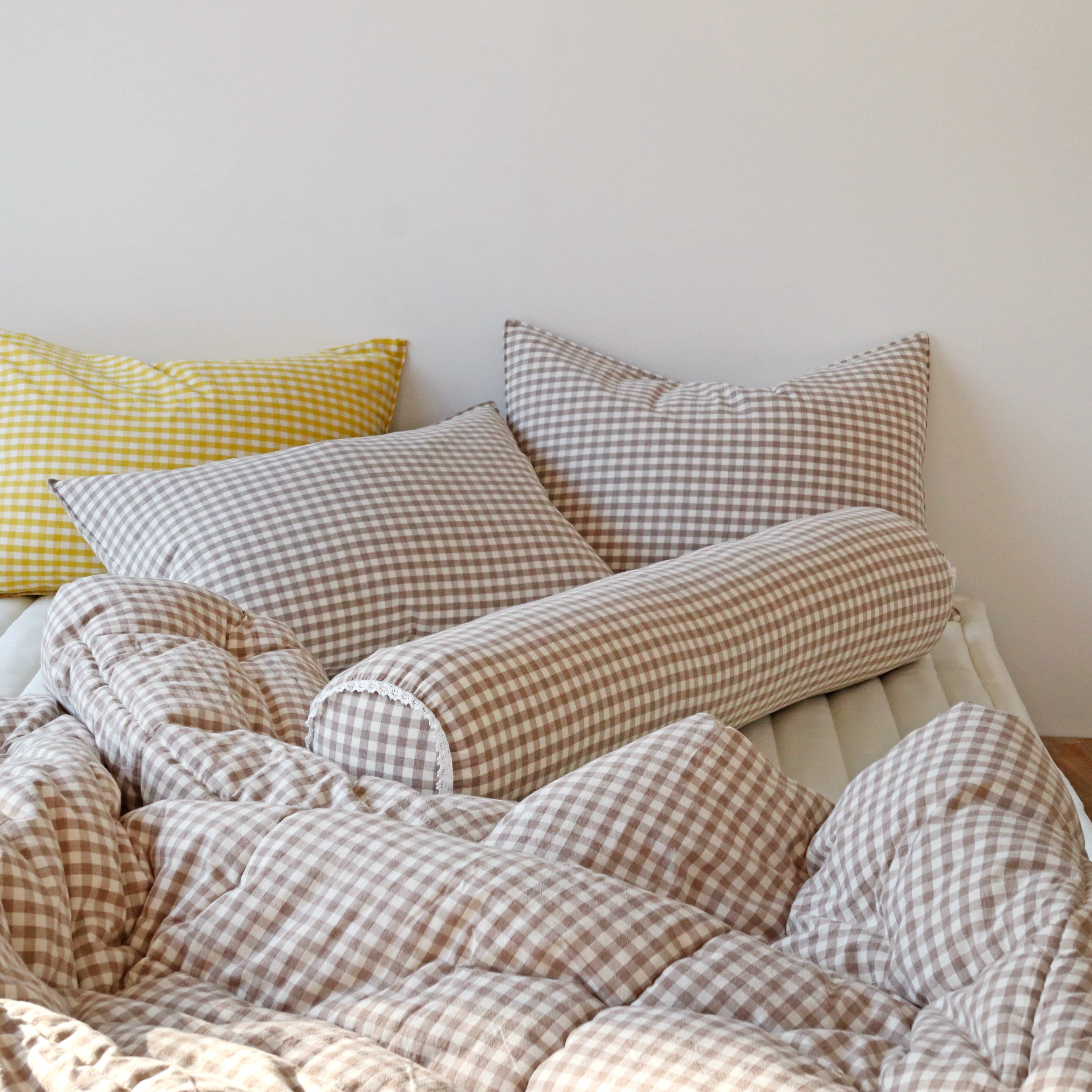 깅엄 체크 워싱 광목천 순면 간절기 알러지케어 봄 침구 차렵 이불 S/SS