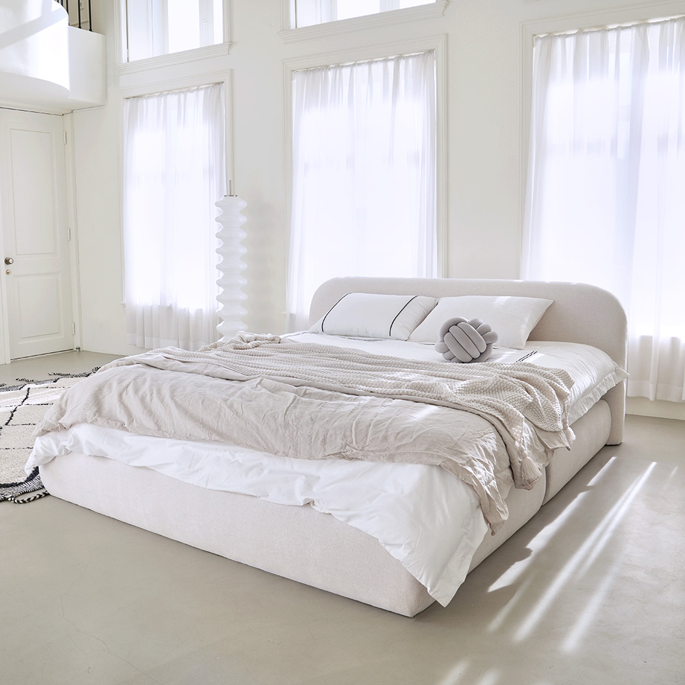 슬립퍼 티라 침대프레임 저상형 호텔 호텔형 패브릭 D/Q 사이즈 침대