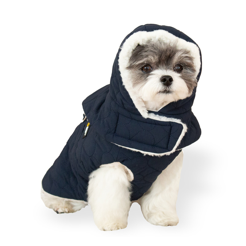 초코펫하우스 강아지패딩 하네스 강아지옷 산책왕 패딩 S