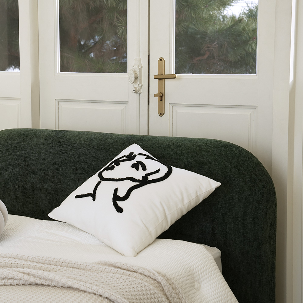 슬립퍼 티라 신혼부부 패브릭 침대 저상형 호텔침대 프레임 퀸 D/Q