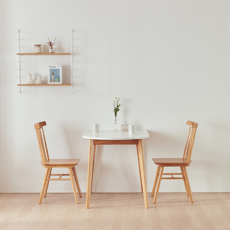 이노센트 엔젤라 800 반원 2인용 식탁세트(의자2) i103768