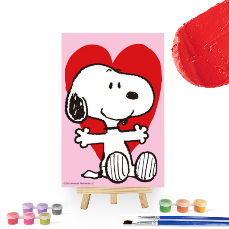 스누피 유화그리기 세트 그림 색칠하기 DIY 사랑해 10x15