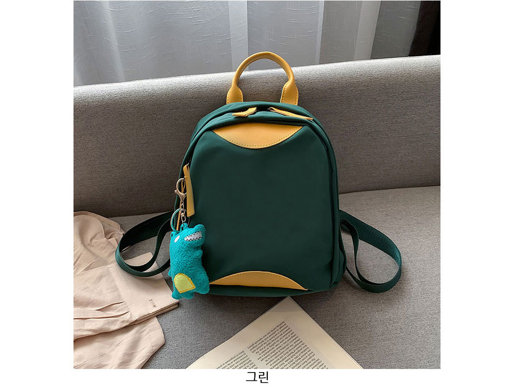 깜찍한 초 미니 작은 백팩 나들이 외출 가벼운 여행 스몰 아담한 캐주얼 백팩+키링 - 상세 이미지 4