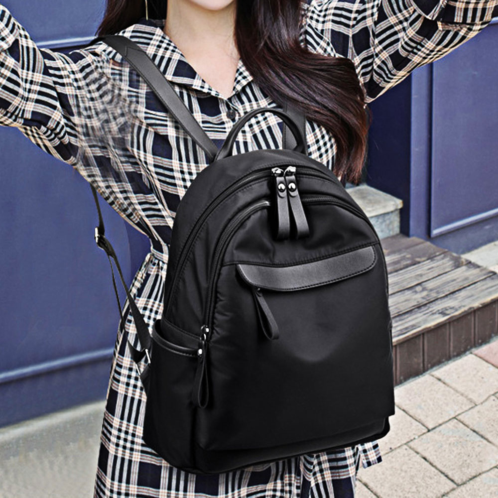 심플 깔끔한 여대생 대학생 케주얼 백팩 엄마 여행 백팩 세련된 직장 여성 출근 백팩 가방 - 상세 이미지 3