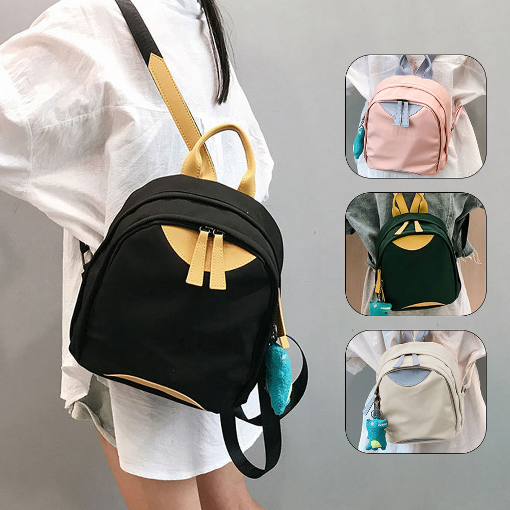 깜찍한 초 미니 작은 백팩 나들이 외출 가벼운 여행 스몰 아담한 캐주얼 백팩+키링 - 상품 이미지