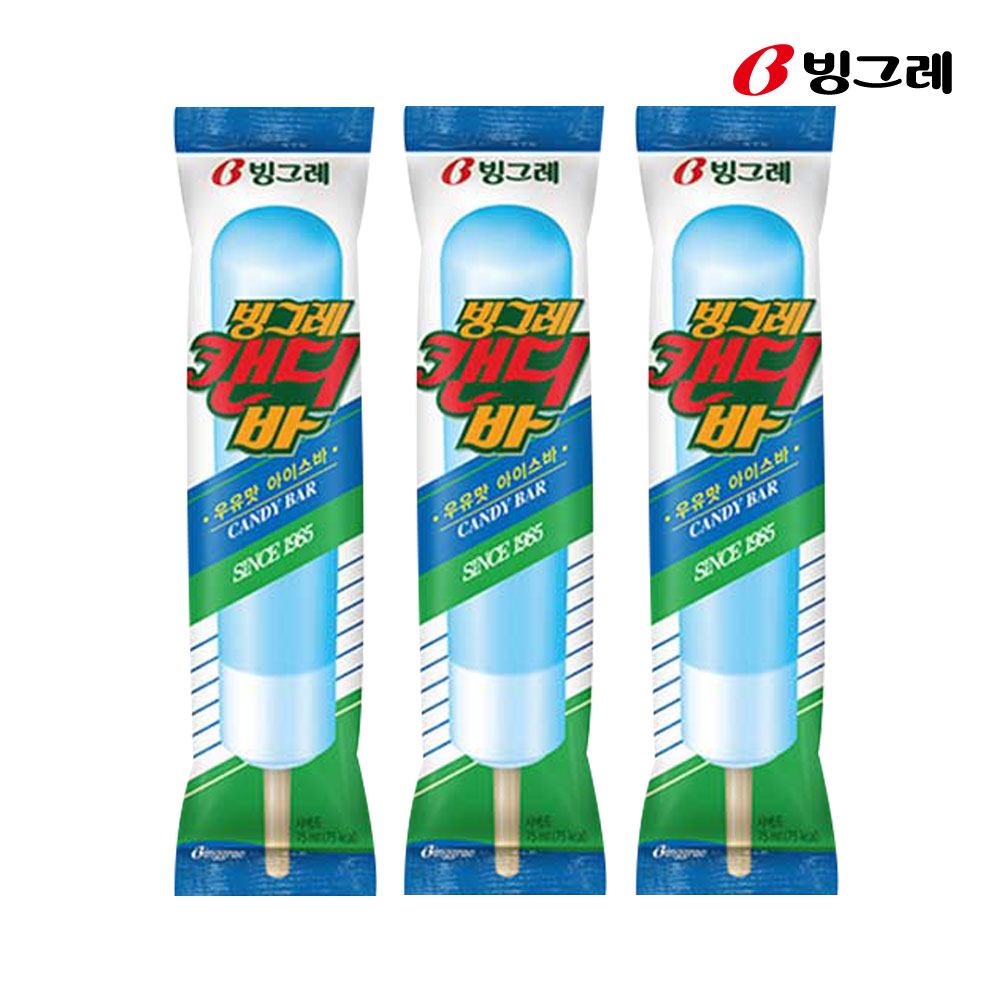 빙그레 캔디바 30개 /밀크맛 메론소다 - 상품 이미지