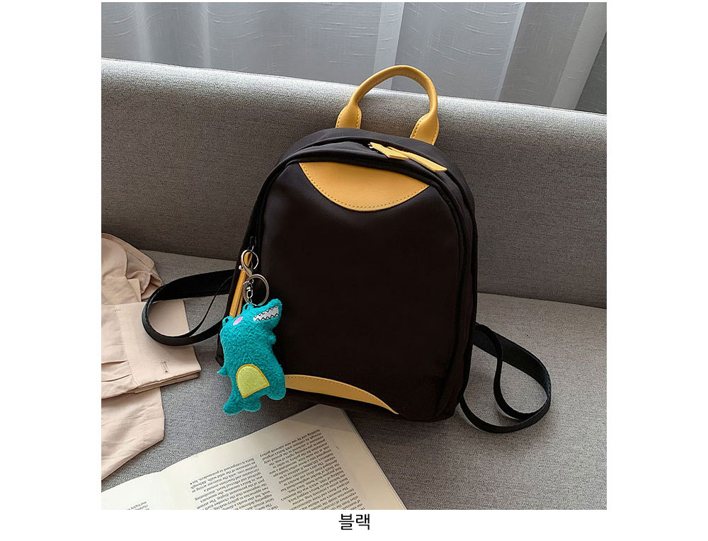 깜찍한 초 미니 작은 백팩 나들이 외출 가벼운 여행 스몰 아담한 캐주얼 백팩+키링 - 상세 이미지 5