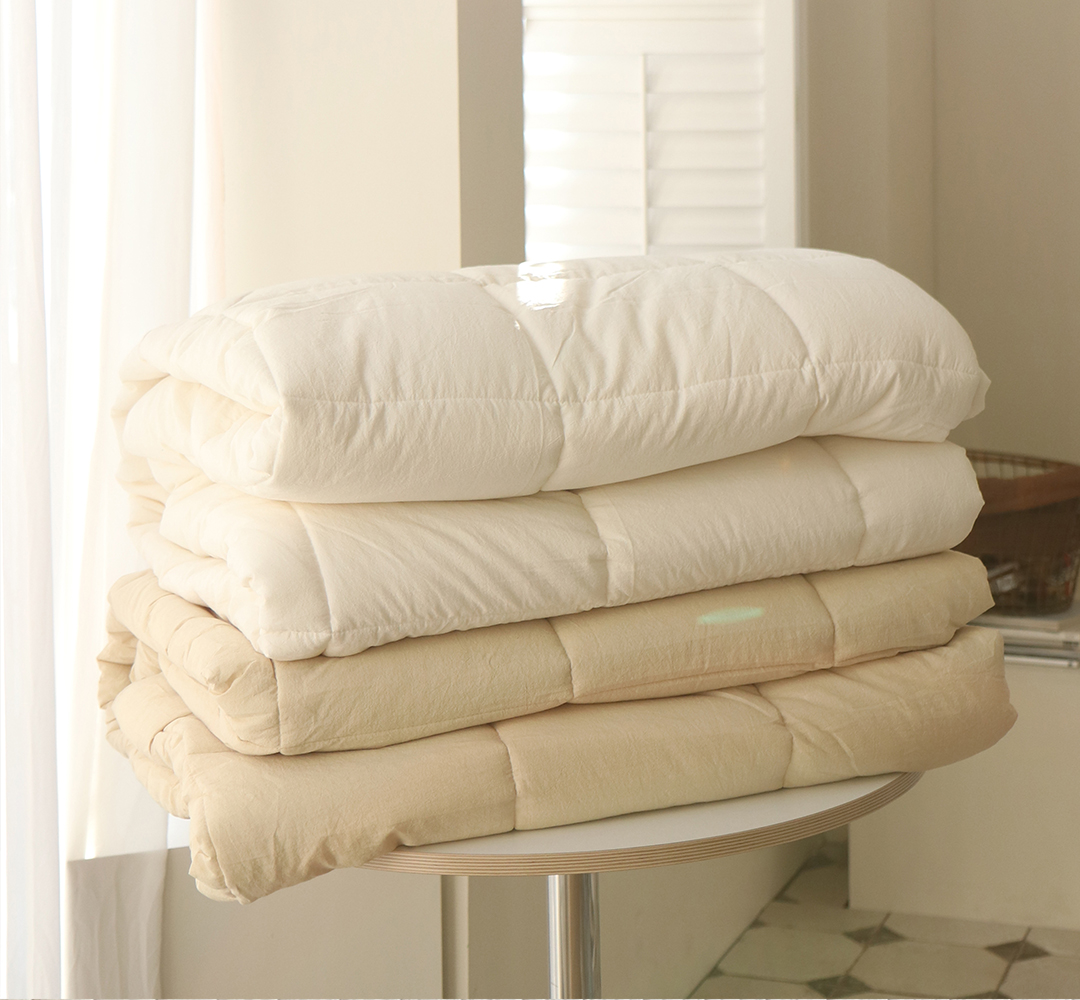 모제무드 무형광 오가닉 60수 순면 피그먼트 스퀘어 차렵이불 SS