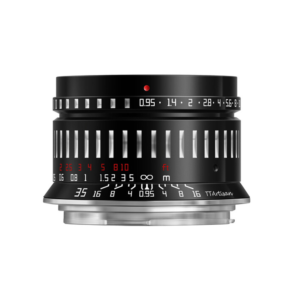 티티아티산 35mm F0.95 캐논 RF마운트 APS-C 렌즈 블랙실버 TTArtisan - 상품 이미지