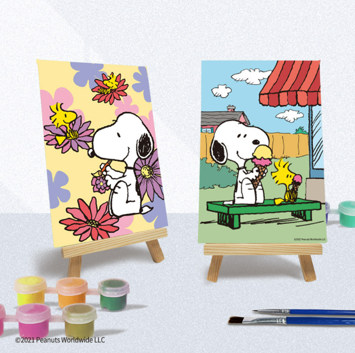 스누피 유화그리기 세트 그림 색칠하기 DIY 사랑해 10x15
