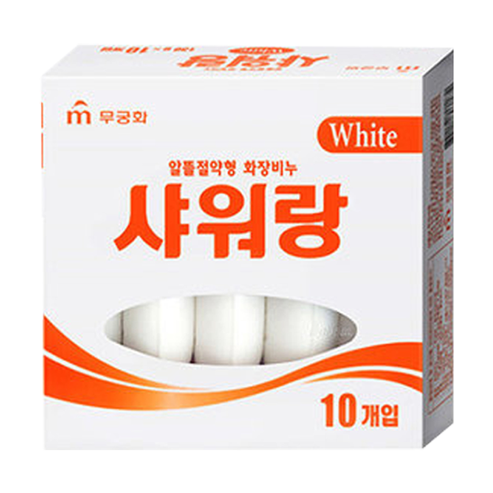 무궁화 샤워랑 비누 화이트 플로랄 10개입 알뜰비누 목욕비누 업소용비누 목욕탕비누 샤워비누 세수비누 - 상세 이미지 3
