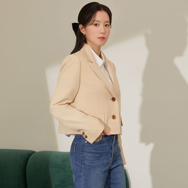 로엠 크롭 싱글 자켓  RMJKD12R14 - 상품 이미지