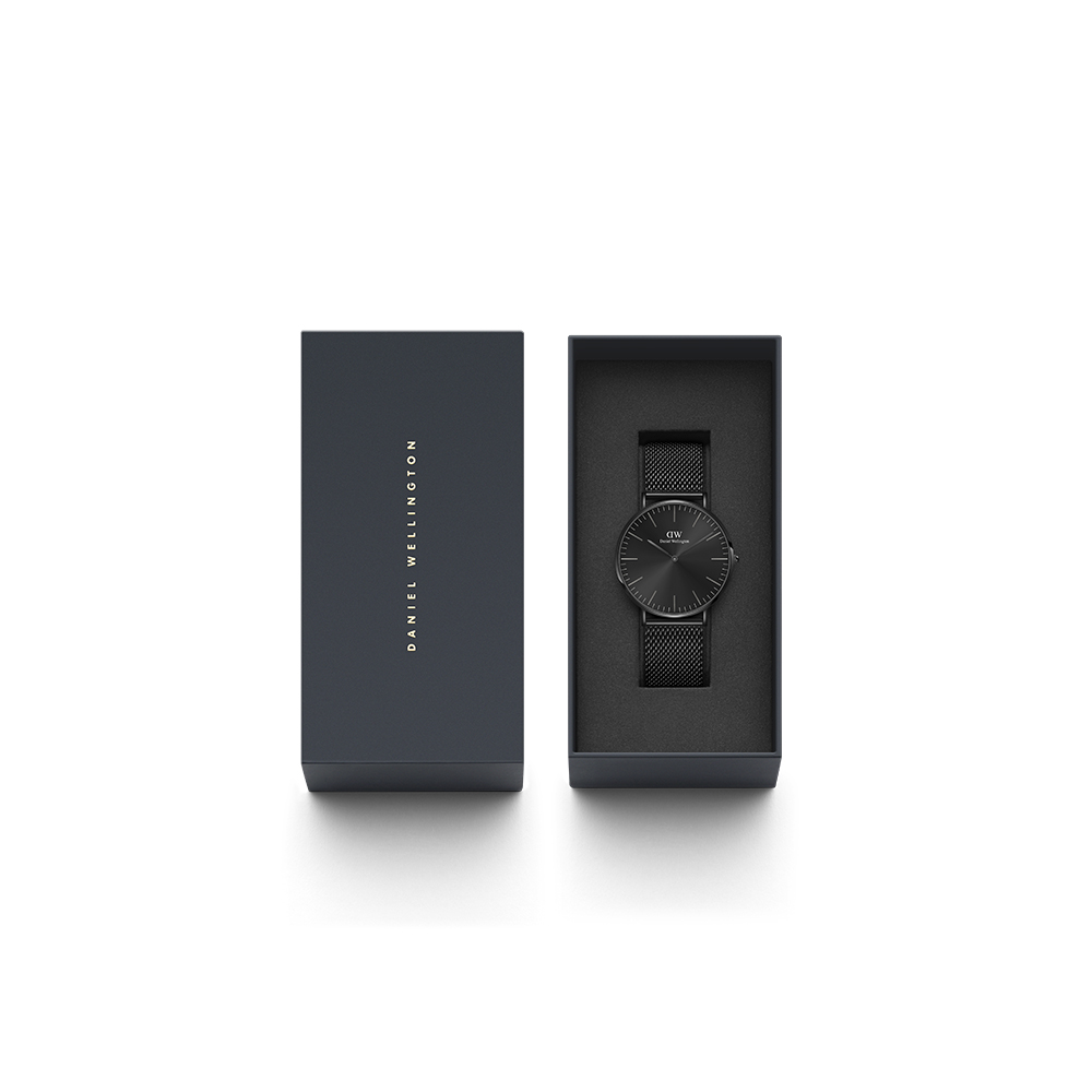 다니엘 웰링턴 CLASSIC MESH ONYX 밀레니즈 메시 올블랙 메탈시계 상품 이미지