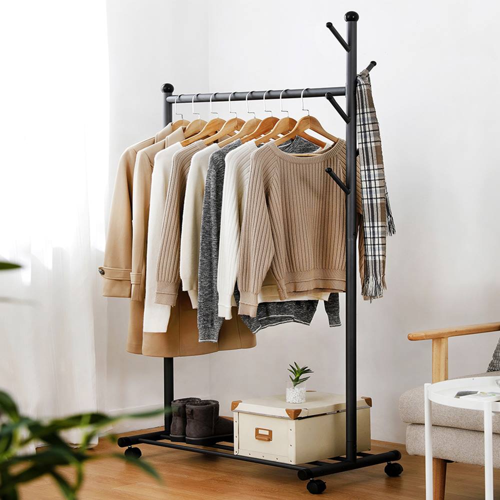 사무실옷걸이 이동식행거 튼튼한 스탠드 옷걸이 올인원 미니행거
