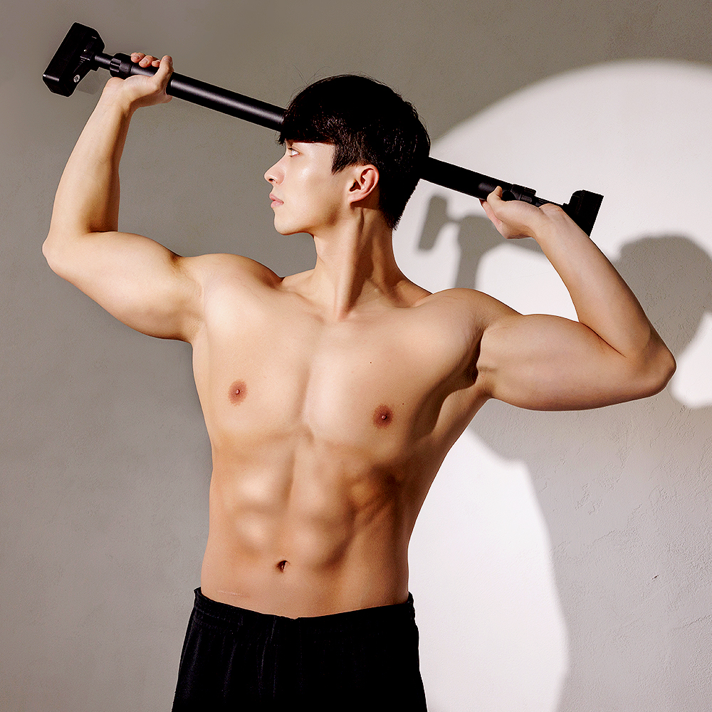 멜킨 가정용 문틀철봉 실내 턱걸이 홈트 운동기구 락튼 철봉 풀업 봉 방문 틈 도어짐