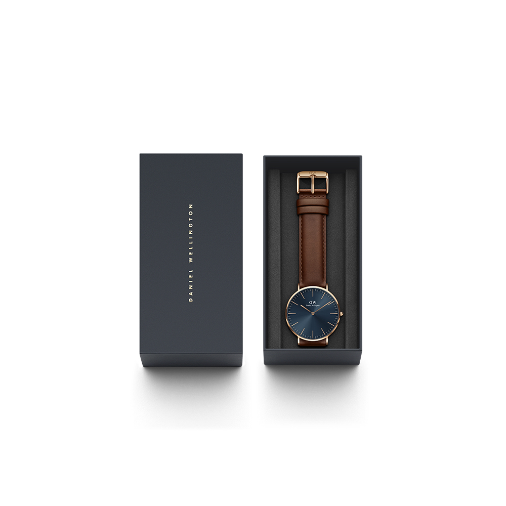 다니엘 웰링턴 CLASSIC ST MAWES ARCTIC 블루 나파가죽 패션시계 이미지 6