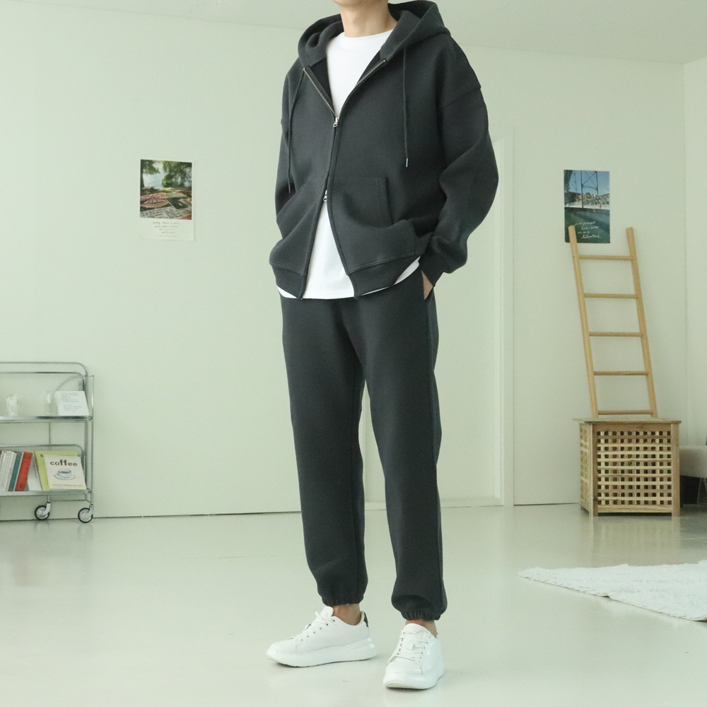 남자후드집업 오버핏 모자큰 USA코튼 남자후드티 이미지 3