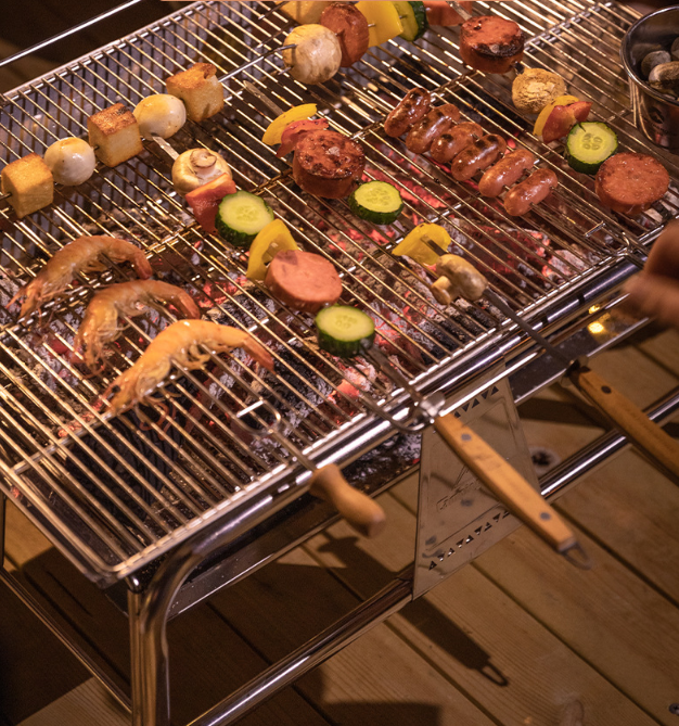 캠핑문 바베큐 스큐어 꼬치 8개 세트 K-480