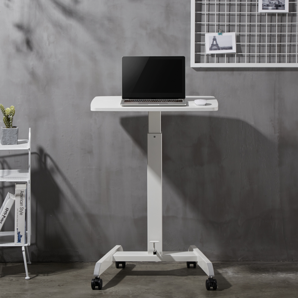 루나랩 사이드 테이블 001 기본형 화이트 노트북 이동식 입식 보조 책상 높이조절