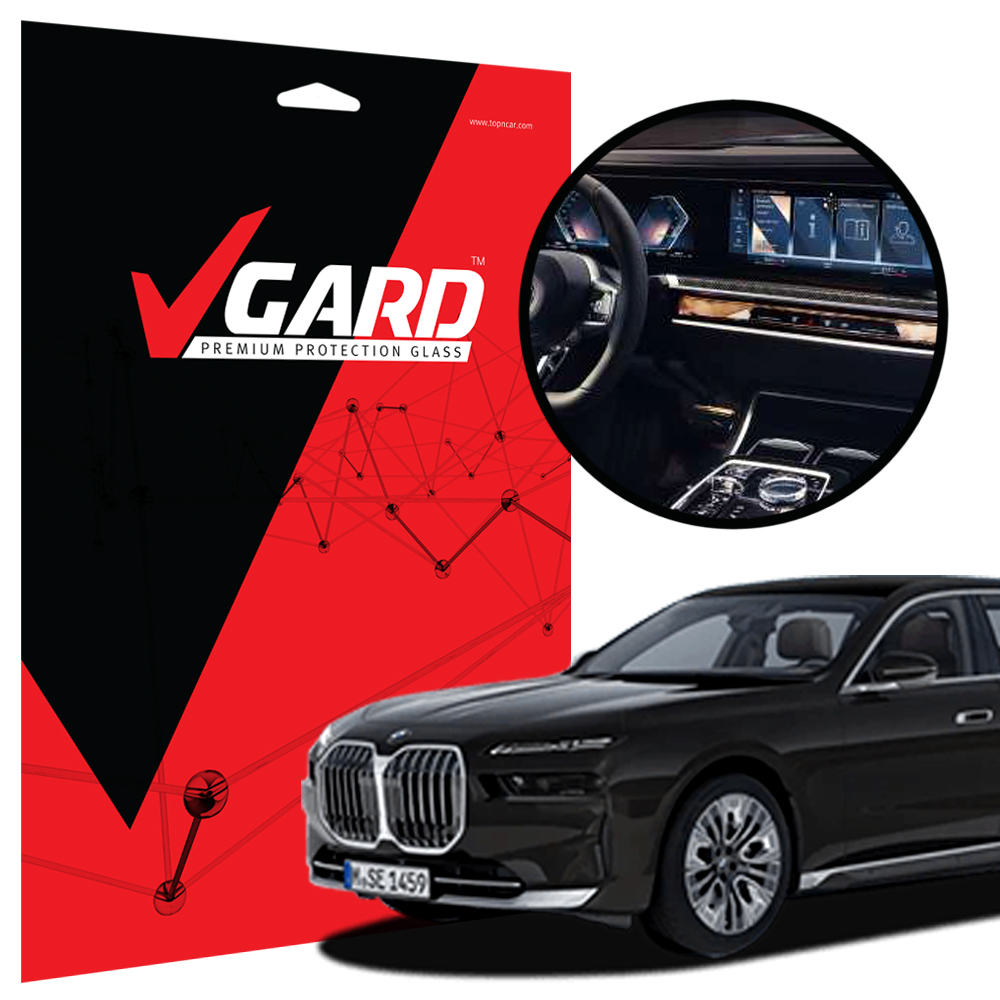 BMW 7시리즈 i7 용품 계기판 내비게이션 액정보호필름 강화유리 브이가드 - 메인 이미지
