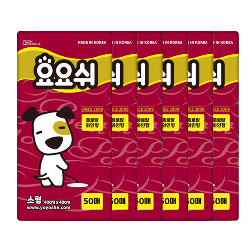 요요쉬 패드 소형 강아지 배변패드 50매 플로랄와인향