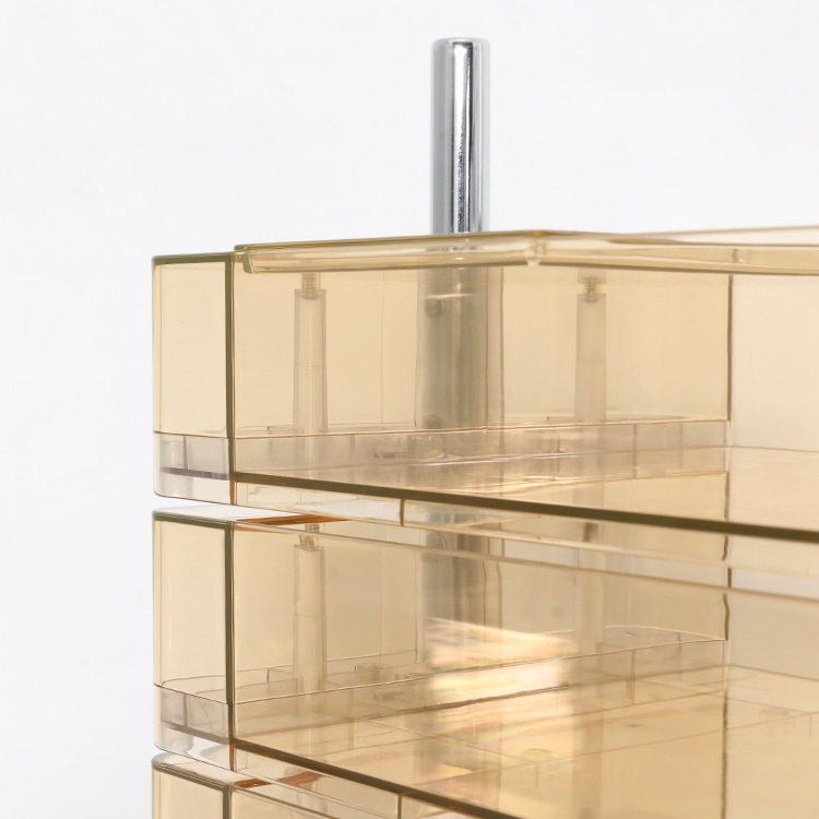 빙그리 회전서랍 트롤리 5단 투명옐로우 8128.1812