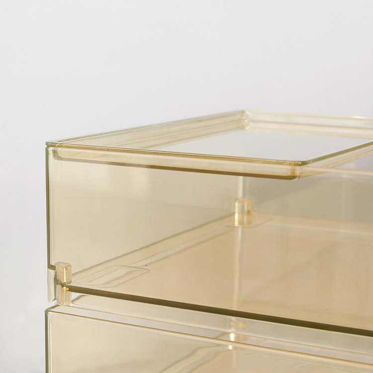 빙그리 회전서랍 트롤리 5단 투명옐로우 8128.1812