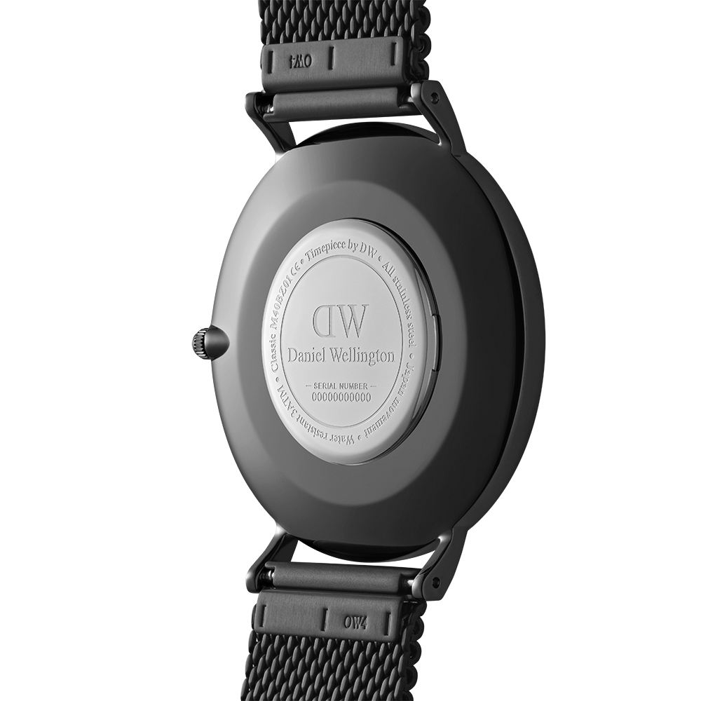 다니엘 웰링턴 CLASSIC MESH ONYX 밀레니즈 메시 올블랙 메탈시계 상품 이미지