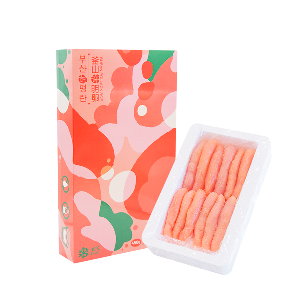 저염 무색소 백명란 450g 백명란젓 명란 구이 젓갈 구이용 냉동 선동 정란 온명란 젖