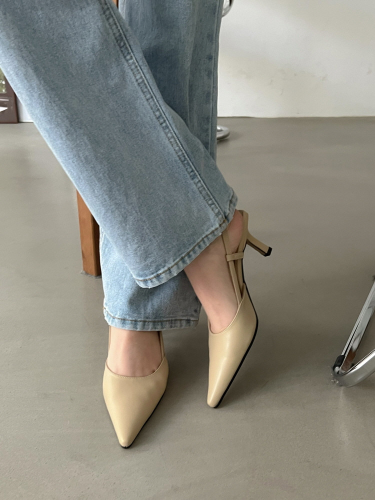 프릿 7cm 스틸레토 슬링백 힐 상세 이미지 2