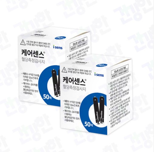 아이센스 케어센스 케어센스2 플러스 스트립 시험지 혈당측정지 혈당 측정 검사지 100매 - 메인 이미지