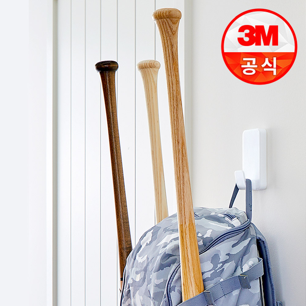 3M 코맨드 무타공 다용도 훅 특대형(6.8kg) 2개입 기획팩 가방걸이 신학기 필수템 이미지 4