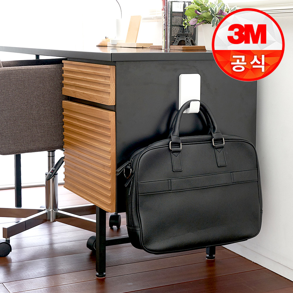 3M 코맨드 무타공 다용도 훅 특대형(6.8kg) 2개입 기획팩 가방걸이 신학기 필수템 이미지 3