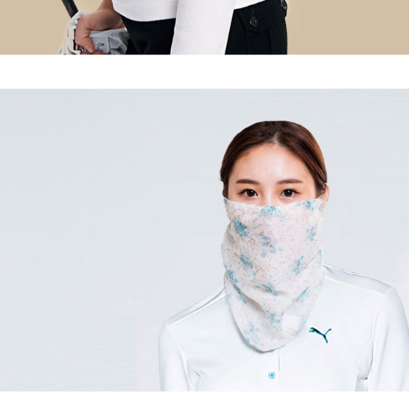 여름 스포츠용 마스크 골프용마스크 달리기 마라톤 테니스 자전거용 앞면 캐디 유브이 차단 - 상세 이미지 3