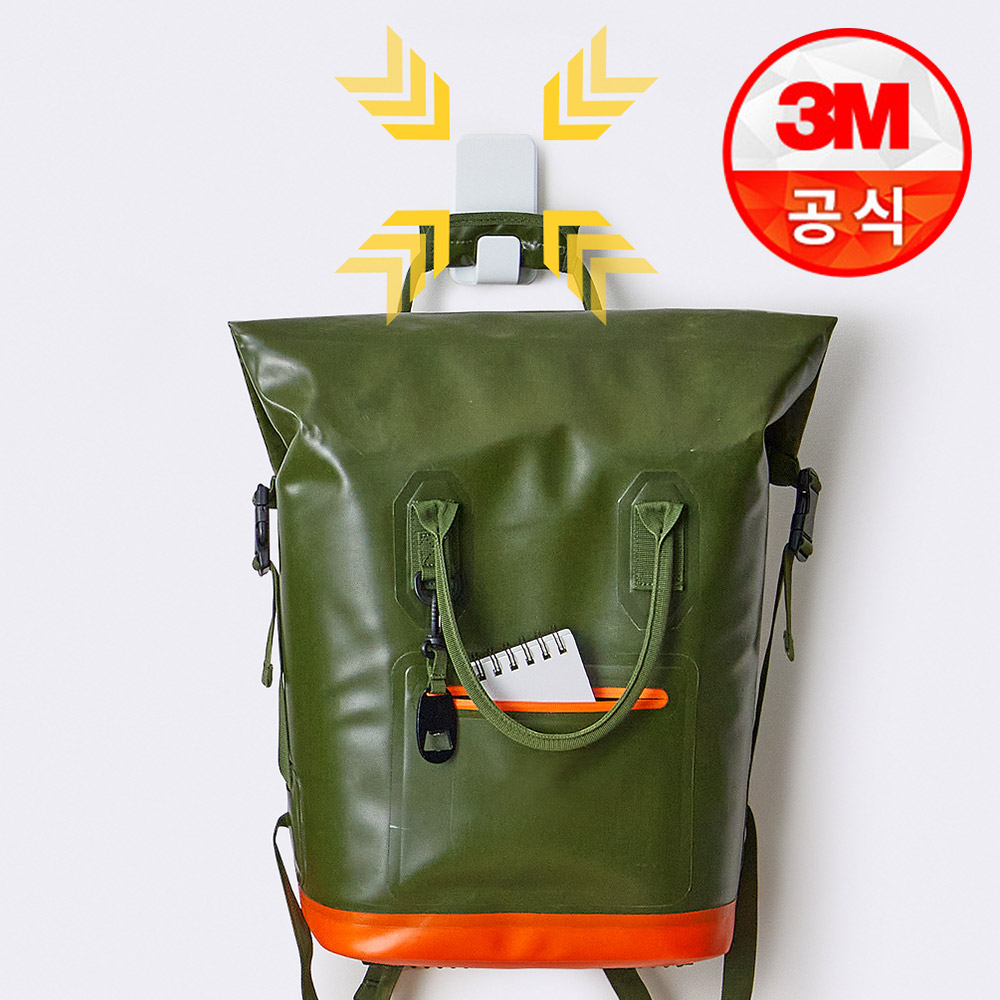 3M 코맨드 무타공 다용도 훅 특대형(6.8kg) 2개입 기획팩 가방걸이 신학기 필수템 이미지 2
