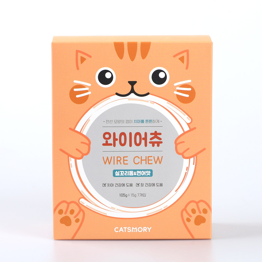 캣츠모리 와이어츄 고양이껌 덴탈껌 양치껌 치석제거 간식 닭고기, 105g, 2개 - 상세 이미지 4